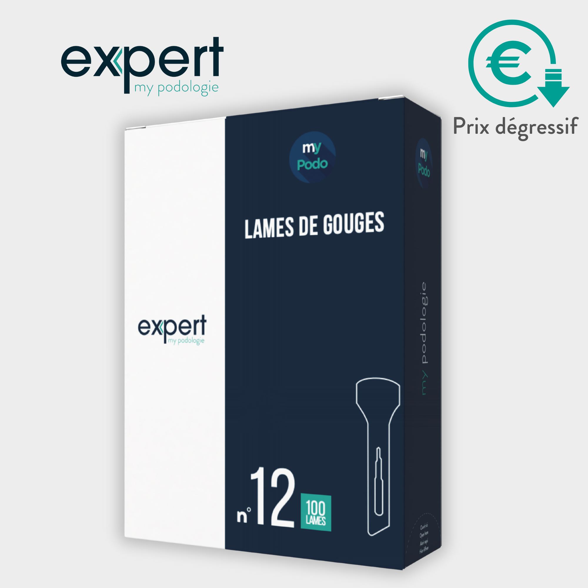 100 Sterile gouge blades - Expert by My Podologie