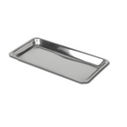 Grande vassoio rettangolare in acciaio inox