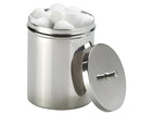 Scatola in cotone con coperchio in acciaio inox