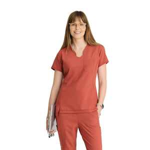 Alba - Tunique col V - Femme - Grey’s Anatomy Evolve Grey’s Anatomy  Rouge Terre / XL