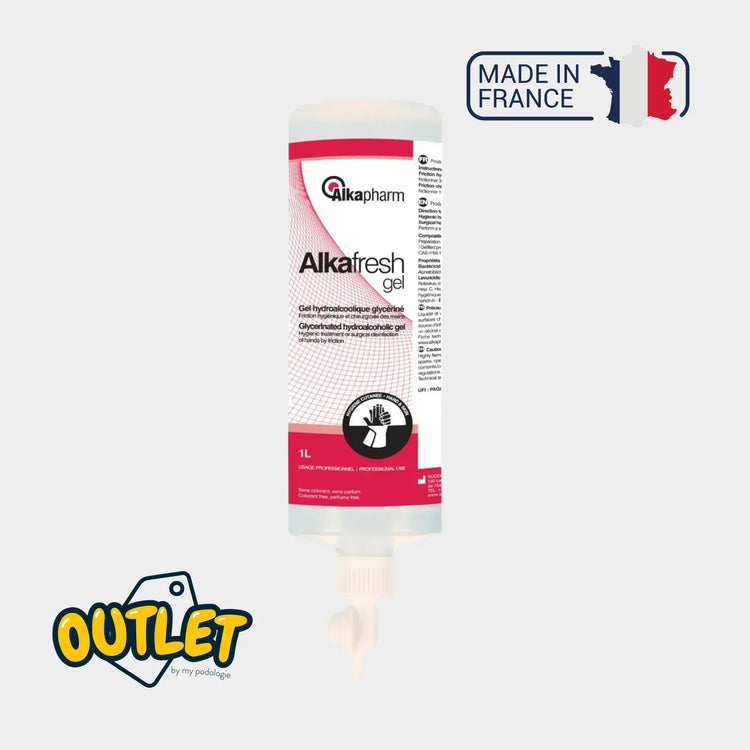 Alkafresh - Gel hydroalcoolique glycériné pour la désinfection des mains - Flacon airless - 1 L - Alkapharm // Date courte Alkapharm 