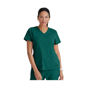Aura - Tunica con scollo a V - Donna - Grey's Anatomy Stretch Grey's Anatomy  Hunter Green / XL