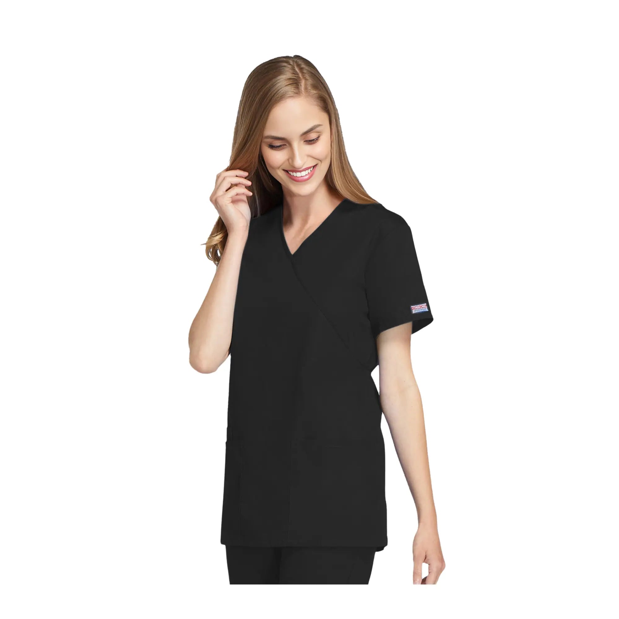 Bayonne - Casacca Medica - Effetto Avvolgente - Manica Corta - Donna - 72 cm - Cherokee Cherokee Authentic Workwear 