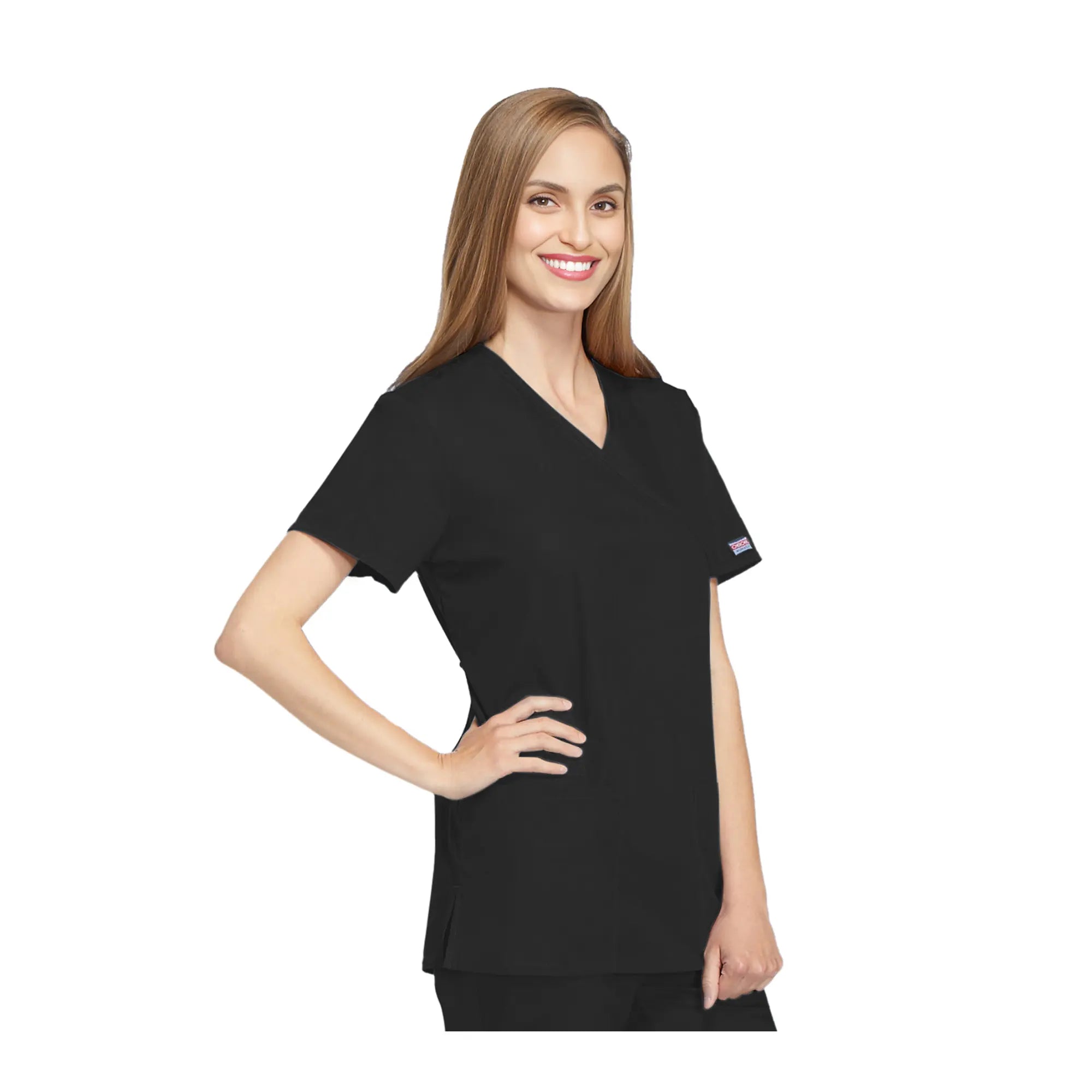 Bayonne - Casacca Medica - Effetto Avvolgente - Manica Corta - Donna - 72 cm - Cherokee Cherokee Authentic Workwear 