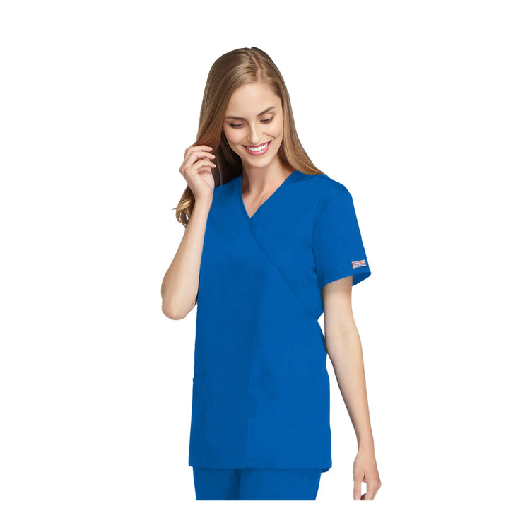 Bayonne - Casacca Medica - Effetto Avvolgente - Manica Corta - Donna - 72 cm - Cherokee Cherokee Authentic Workwear 