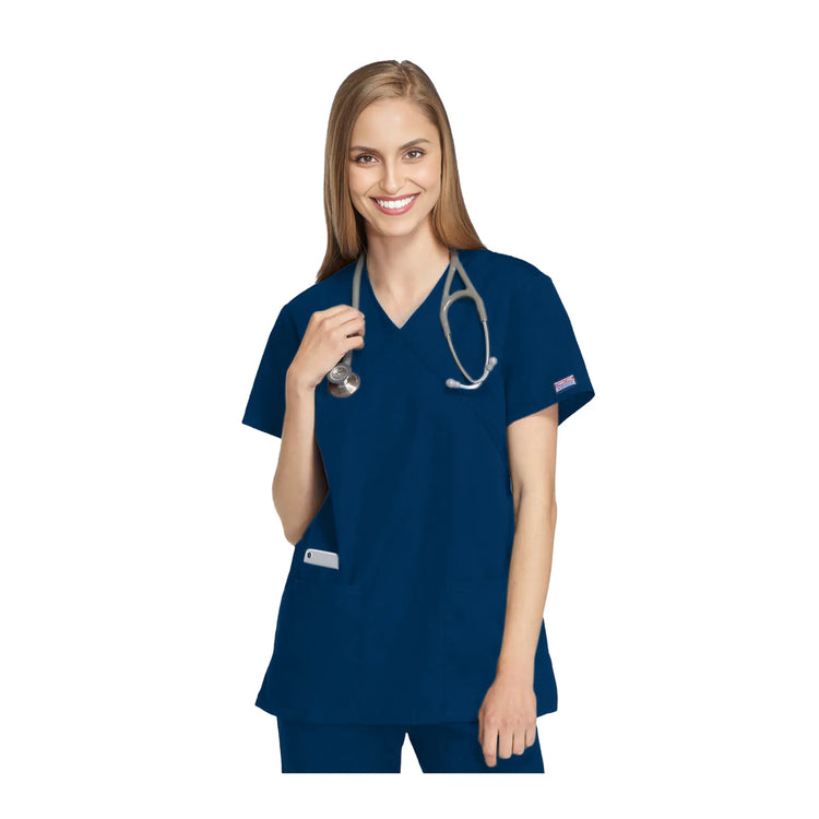 Bayonne - Casacca Medica - Effetto Avvolgente - Manica Corta - Donna - 72 cm - Cherokee Cherokee Authentic Workwear 