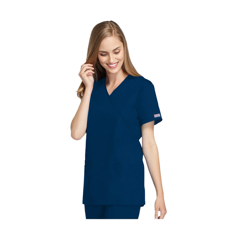 Bayonne - Casacca Medica - Effetto Avvolgente - Manica Corta - Donna - 72 cm - Cherokee Cherokee Authentic Workwear 
