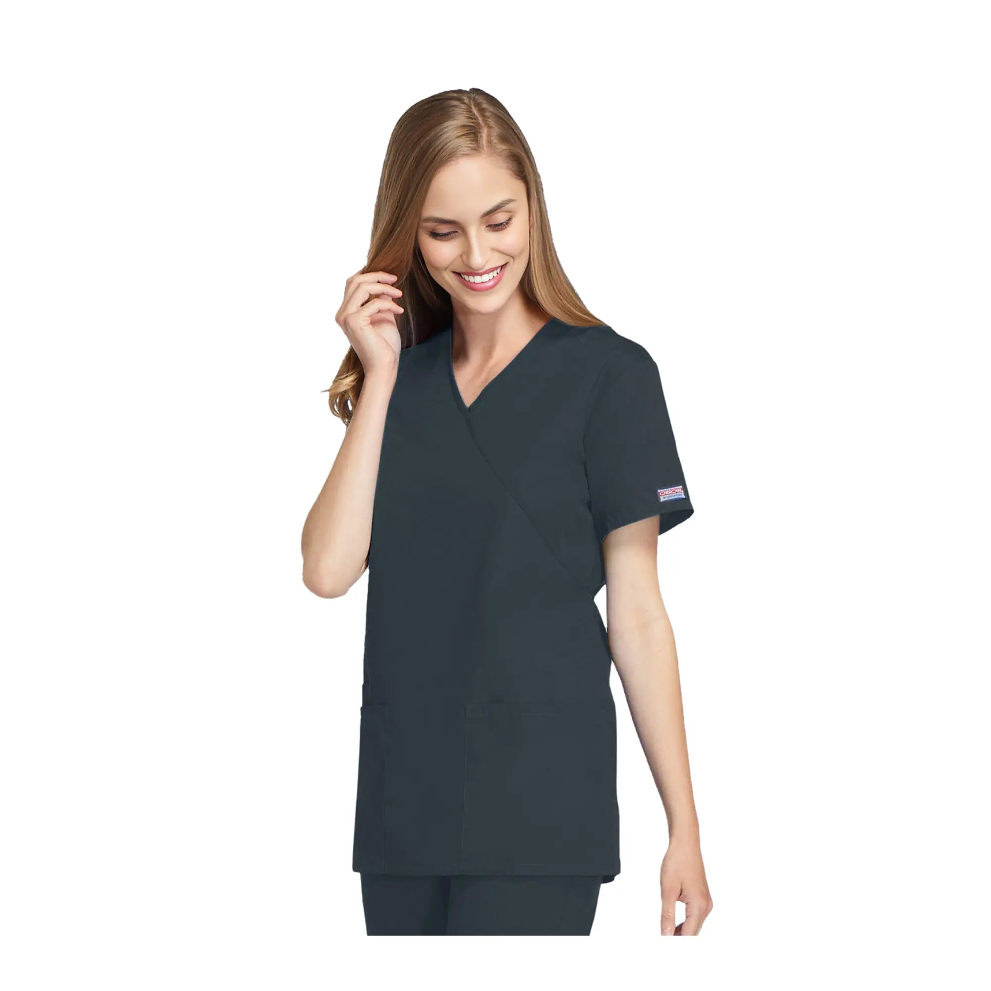 Bayonne - Casacca Medica - Effetto Avvolgente - Manica Corta - Donna - 72 cm - Cherokee Cherokee Authentic Workwear 
