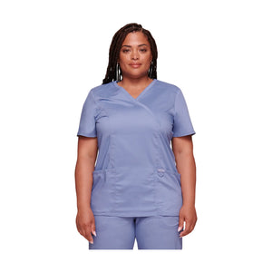 Béziers - Tunique cache-cœur col V - Femme - Cherokee - Couleur 1 Cherokee Authentic Workwear  Bleu-Ciel-3XL