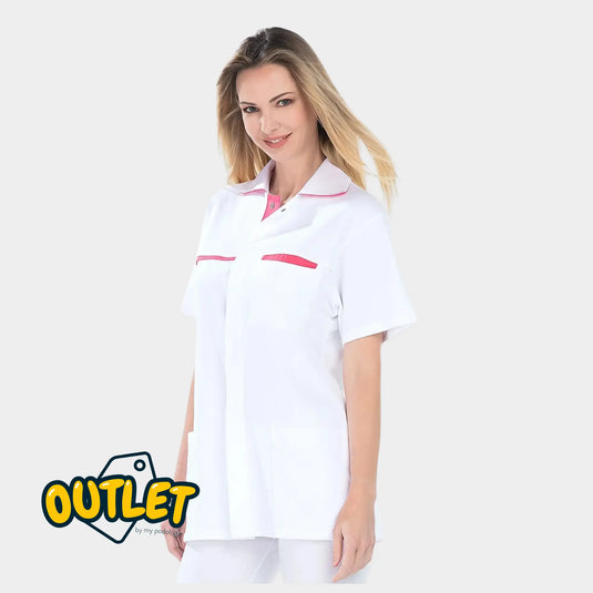 Blouse femme - Taille S - My Blouse // Fin de série My Podologie  Cyrille - blanc/fushia