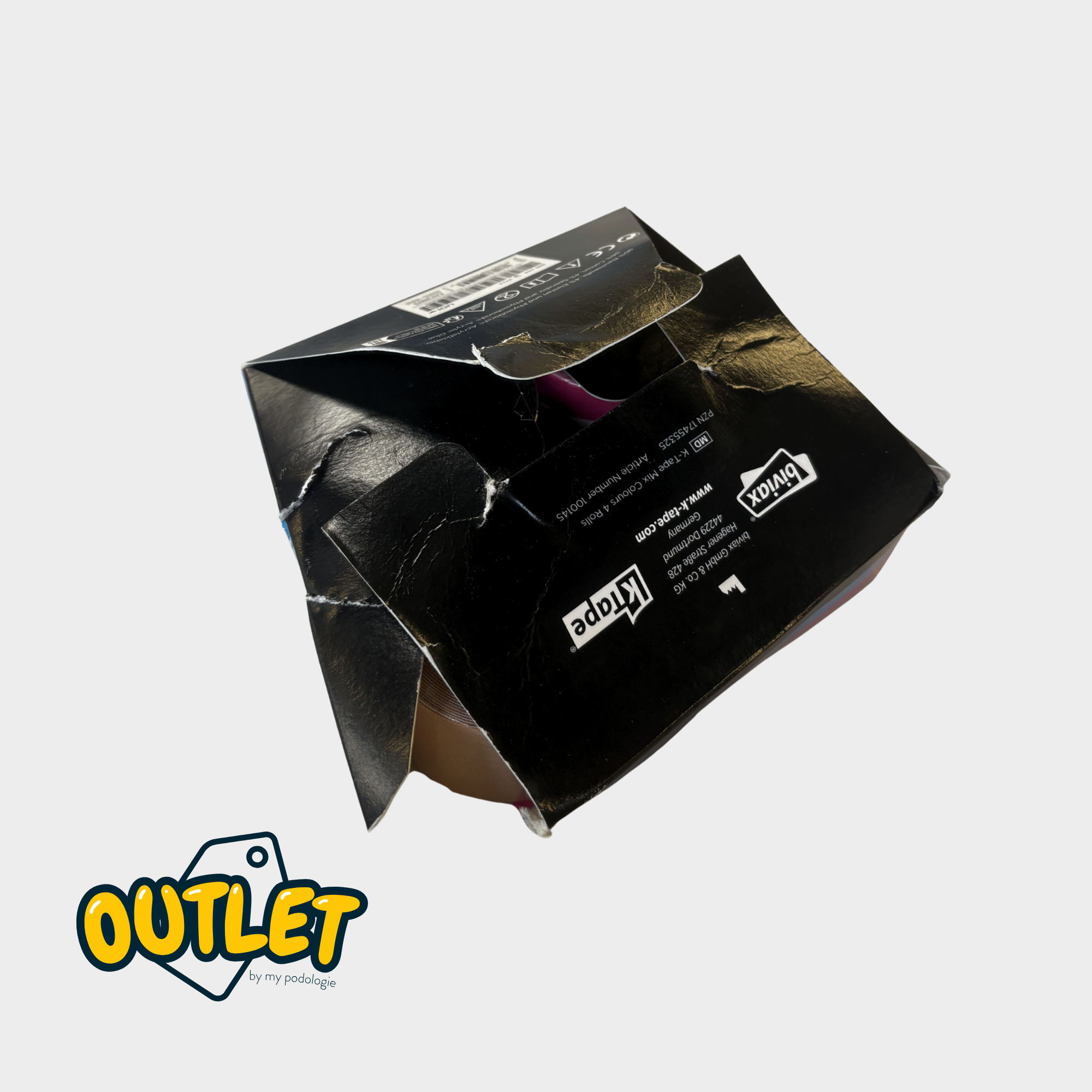 Boîte de 4 rouleaux de Bande adhésive élastique - 5cm x 5m  - 5 couleurs - K-Tape // Défaut K-Tape 