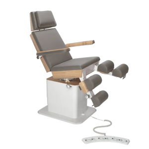 Fauteuil de pédicurie - MOON - Relevage électrique - Filaire - Ruck My Podologie  Pierre-3-moteurs-Chêne