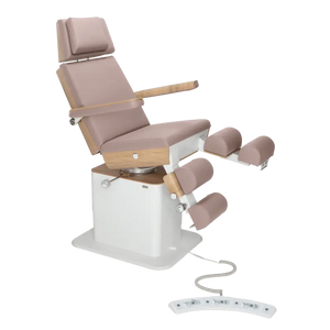 Fauteuil de pédicurie - MOON - Relevage électrique - Filaire - Ruck My Podologie  Taupe-5-moteurs-Chêne