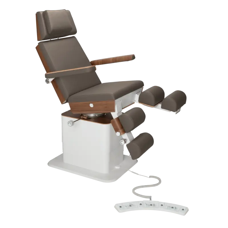 Fauteuil de pédicurie - MOON - Relevage électrique - Filaire - Ruck My Podologie  Expresso-5-moteurs-Noyer