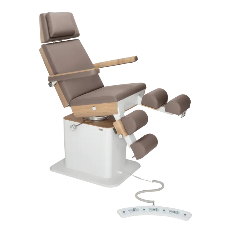 Fauteuil de pédicurie - MOON - Relevage électrique - Filaire - Ruck My Podologie  Muscade-3-moteurs-2-Chêne
