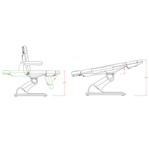 Fauteuil de pédicurie - 5 moteurs - Rotation 240° - Tarse - Weelko Naggura 