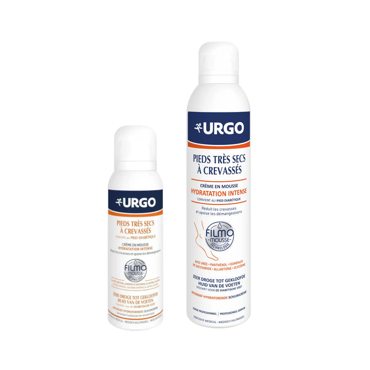 Filmomousse - Hydratation intense pieds très secs à crevassés - 2 contenances - Urgo Urgo 