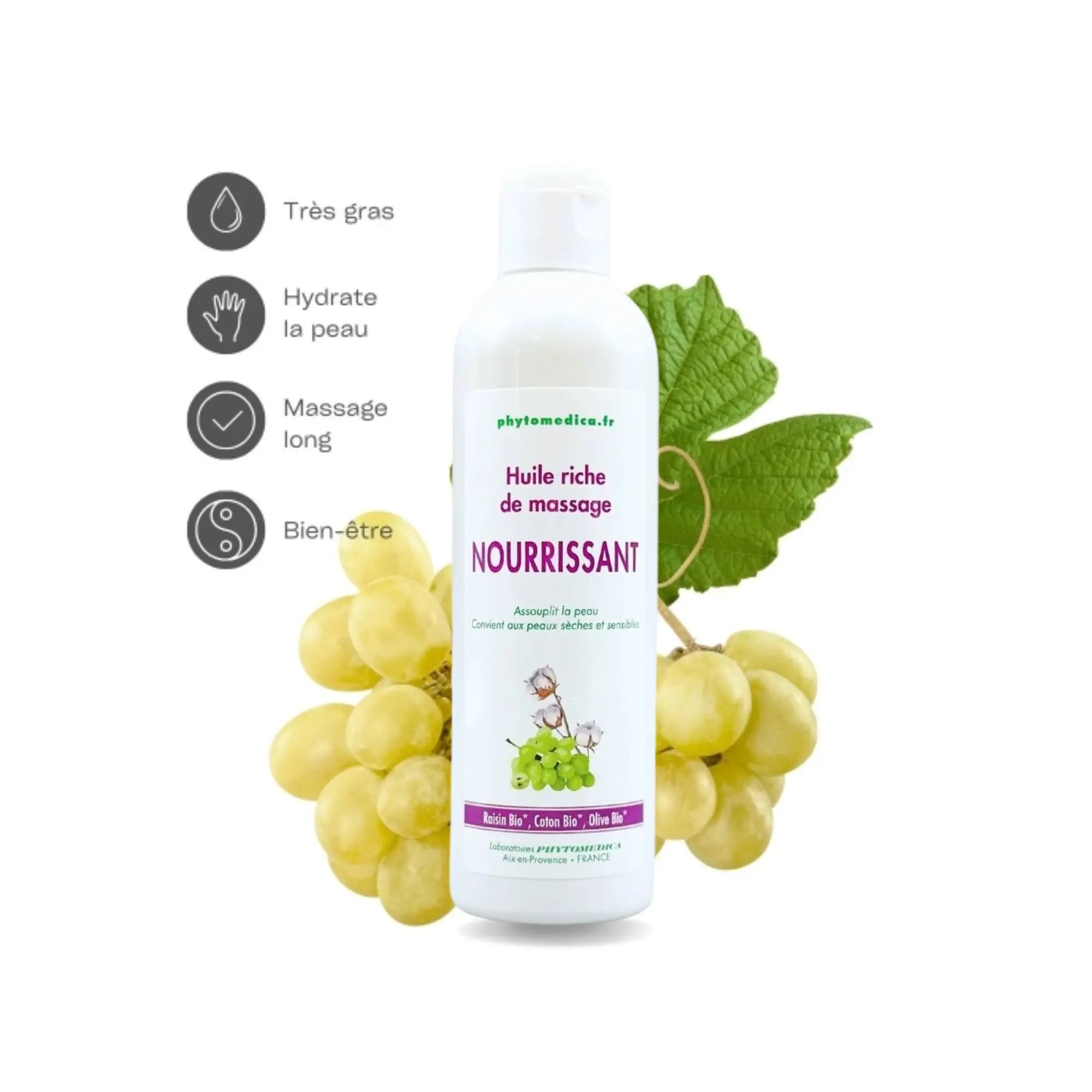Olio da massaggio nutriente ricco - 500 ml - Phytomedica Laboratoires Phytomedica 