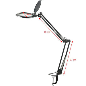 Lampe loupe articulée LED Moonlight 8013/6 pour table - Blanc ou Noir - Essential by My Podologie Activeshop 