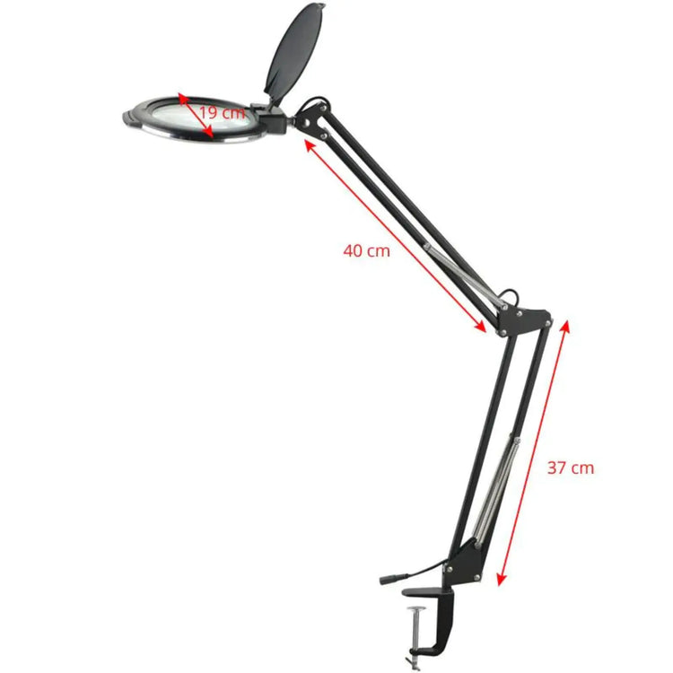 Lampe loupe articulée LED Moonlight 8013/6 pour table - Blanc ou Noir - Essential by My Podologie Activeshop 