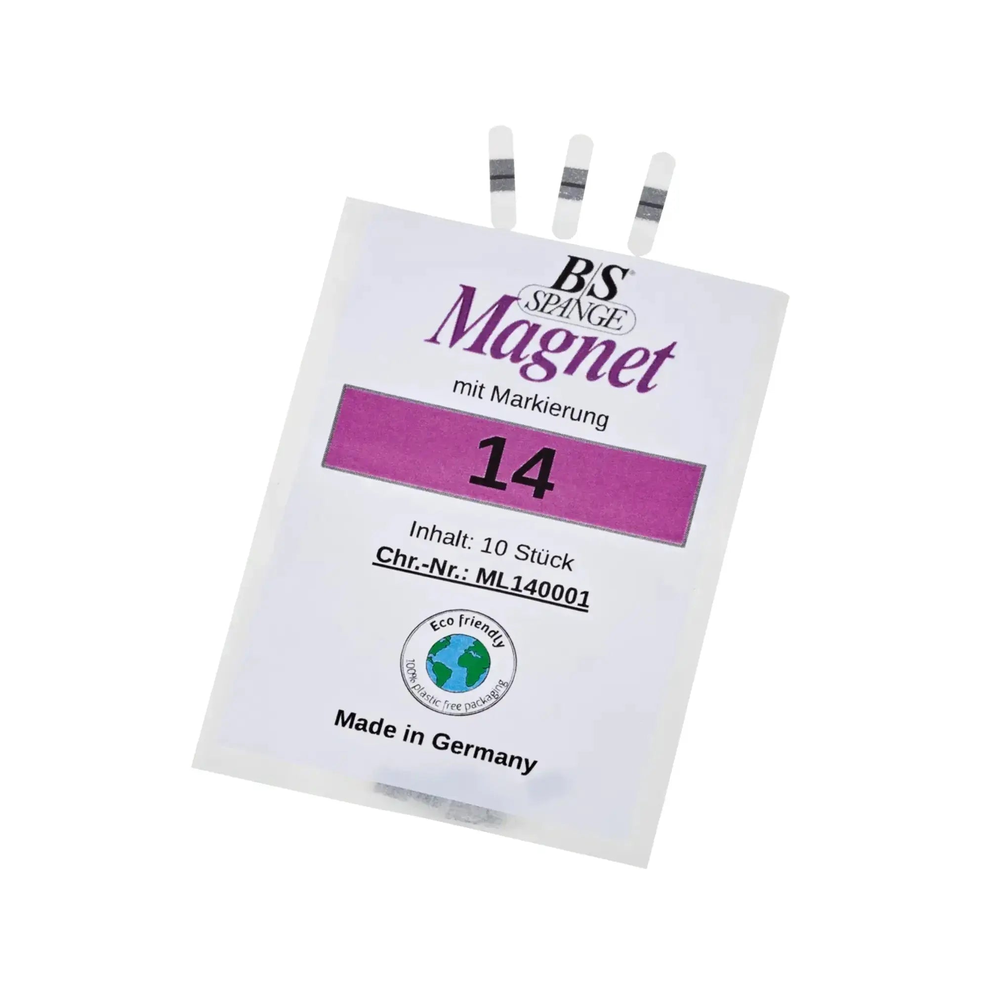 B/S Magnet Tabs - Pack of 10 - Width 3 mm - Multiple Sizes - Ruck B/S Spange 