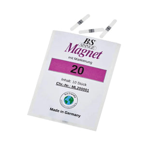 B/S Magnet Tabs - Pack of 10 - Width 3 mm - Multiple Sizes - Ruck B/S Spange 