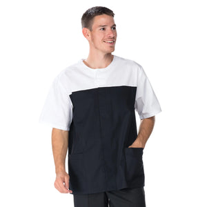 Laurent - Tunique Manches Courtes - Homme - 75 cm My Blouse  Noir-Blanc-T6-XXXL