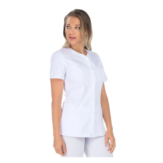 Lucile - Tunic - Short sleeves - Women - 70 cm My Blouse  Sergé-White-B0-T4-XL