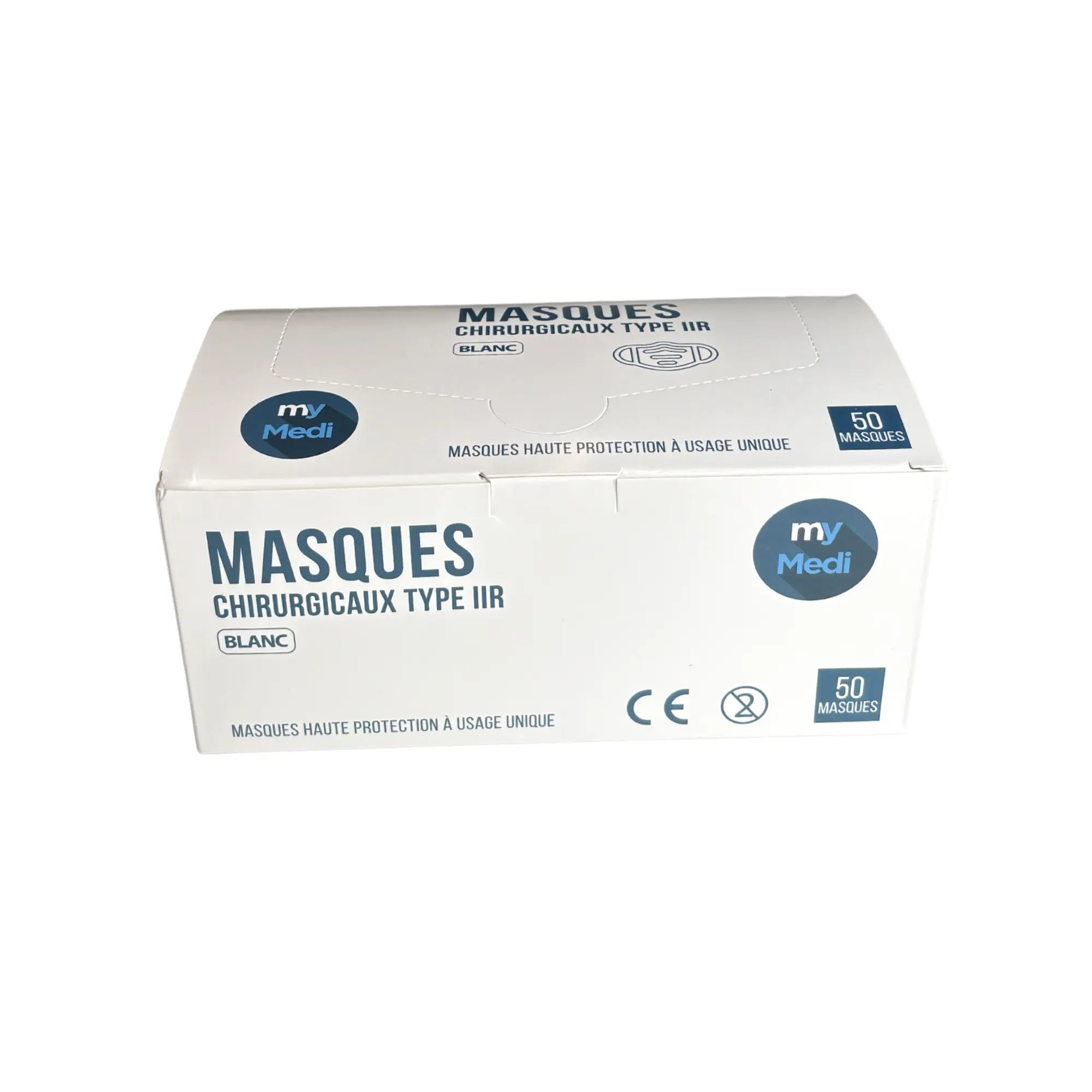 Masque chirurgical - 3 plis de type IIR - Norme EN14683 - Certification CE - Boîte de 50 masques - 3 coloris - My Médical My Medical 