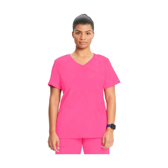 Ondres - Casacca medica - Coprispalle - 66 cm - Donna - Cherokee - Colore 1 Uniformi mediche Cherokee Rosa-Carminio-3XL