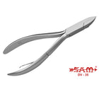 Pinza per unghie - Acciaio inox - Finitura satinata - Taglio dritto - Ganasce piatte e arrotondate - 13 cm - Sam