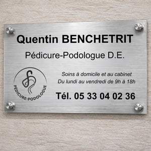 Plaque professionnelle Pédicure-Podologue personnalisable My Podologie 