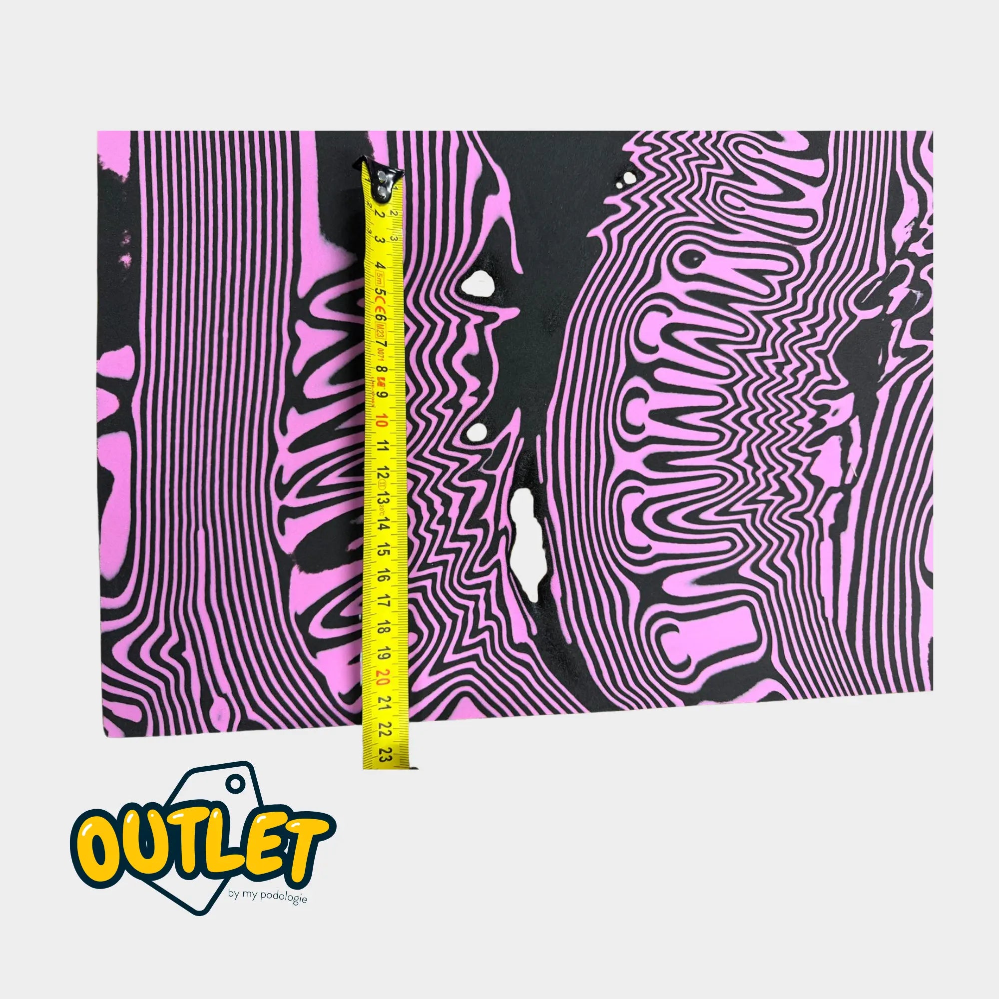 Recouvrement PE EVA - Shore 30 - 2mm - 1035 x 1030 mm - Rose/Noir // Défaut My Podologie 