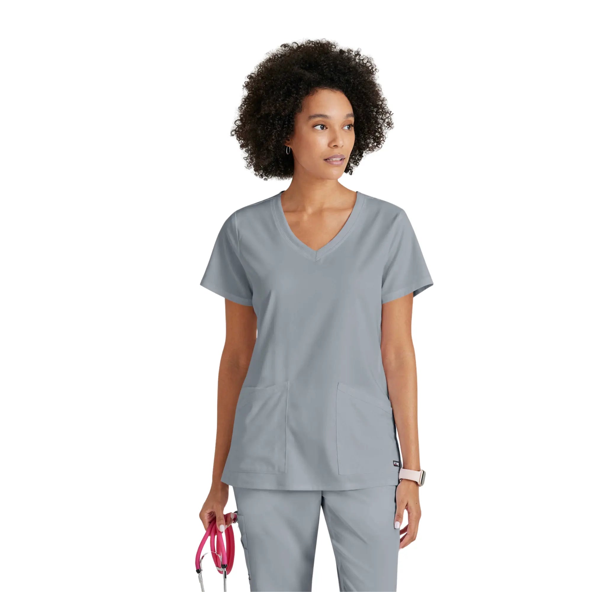 Serena - Tunique col V - Femme - Grey’s Anatomy Stretch Grey’s Anatomy  Gris Clair / XL