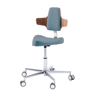 Siège praticien - TRIANGLE - Ruck - Ressort à Gaz Long Ruck  Océan-Dossier-Napo-CPL-Noyer