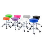 Sgabello senza schienale - Base cromata - 5 ruote