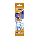 Penne a sfera - blu/nera/rossa/verde media 1,2 mm - Cristal Soft - 5 pezzi - BIC